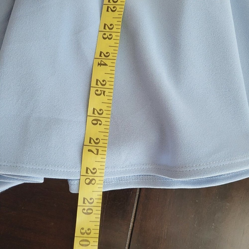 B. Darlin Sz 3/4 Fit Flare Dress Baby Blue Off Shoulder Crochet Special Occasion - Picture 12 of 12